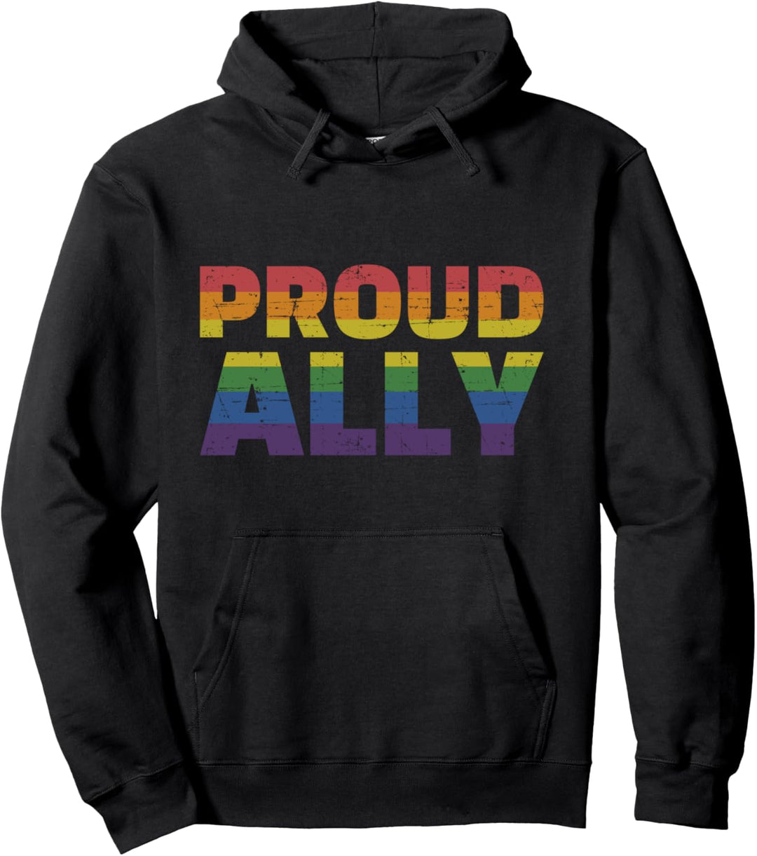 Proud ally Regenbogen für Schwule und Lesben Pullover Hoodie