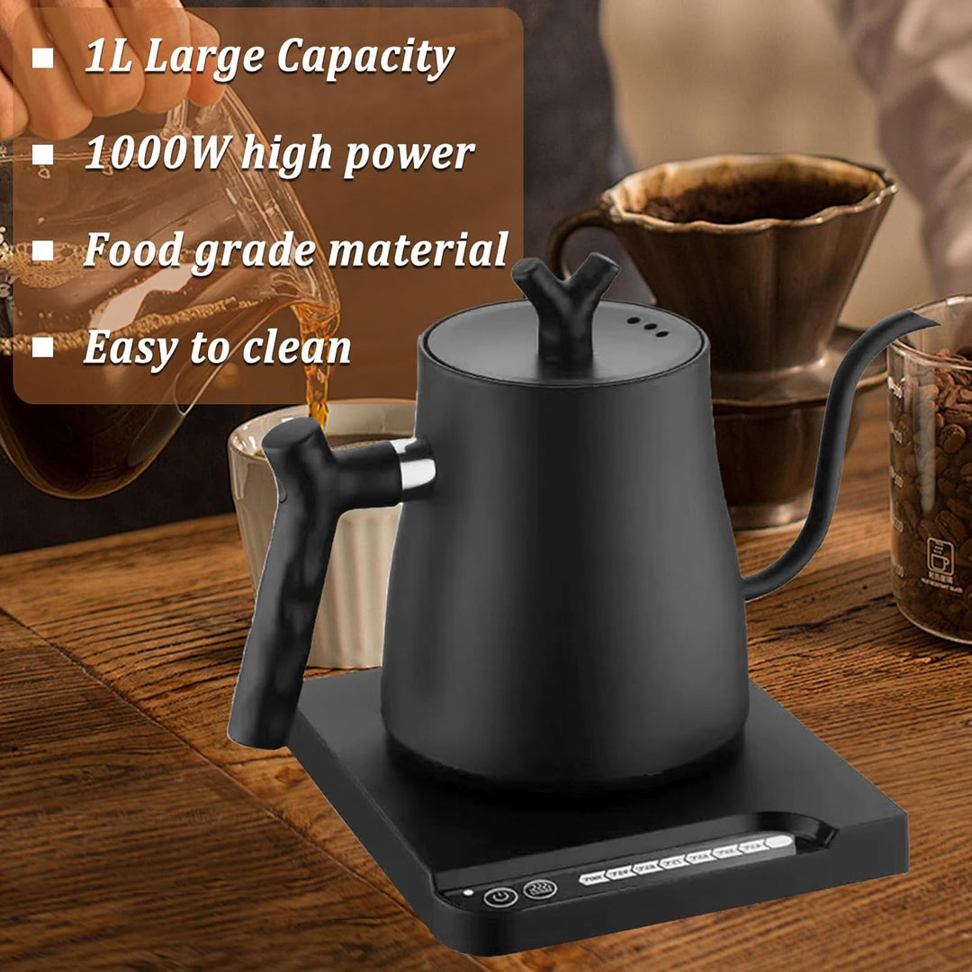 Smart schwanenhals wasserkocher, Edelstahl Wasserkocher mit Temperatureinstellung, Gooseneck Kettle