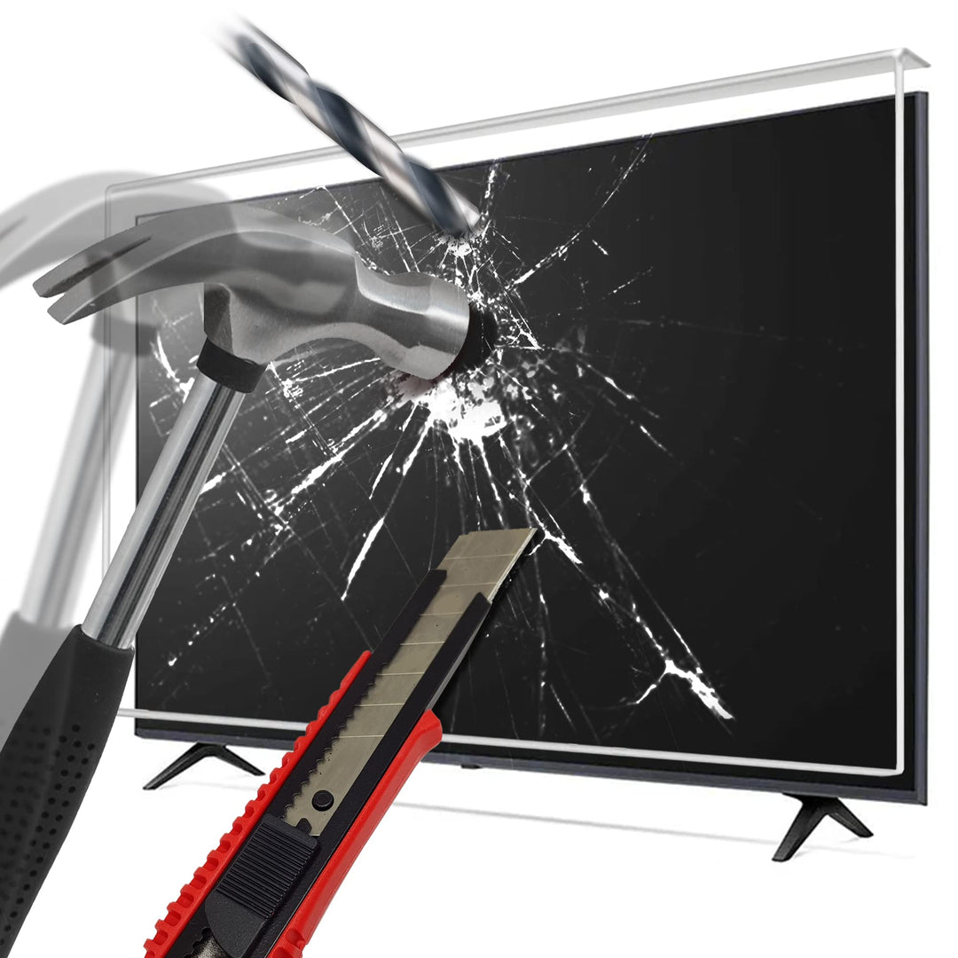 LEYF TV Bildschirmschoner 82 Bildschirm (32 Zoll) - Abgehängt und fixiert - AntiSchaden TV Schutz -