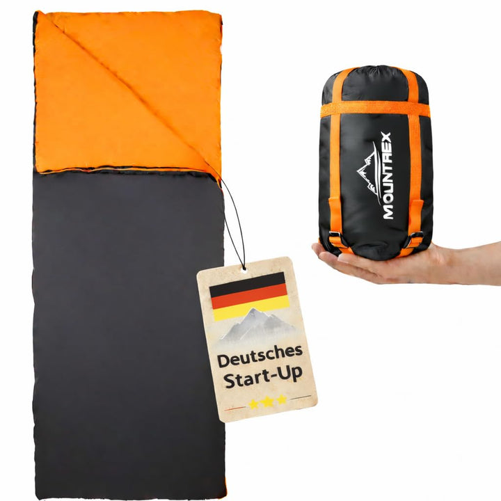 MOUNTREX® Schlafsack - Kleines Packmass & Ultraleicht (700g) Sommer Deckenschlafsack - Outdoor Somme