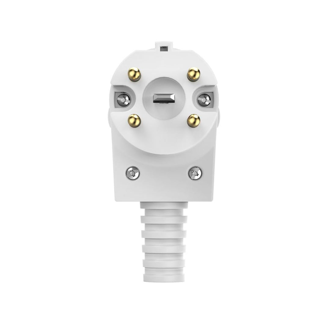 Xavax Schutzkontaktstecker 5-polig (Herdanschluss mit gewinkeltem Stecker, Stecker Herdanschlussdose