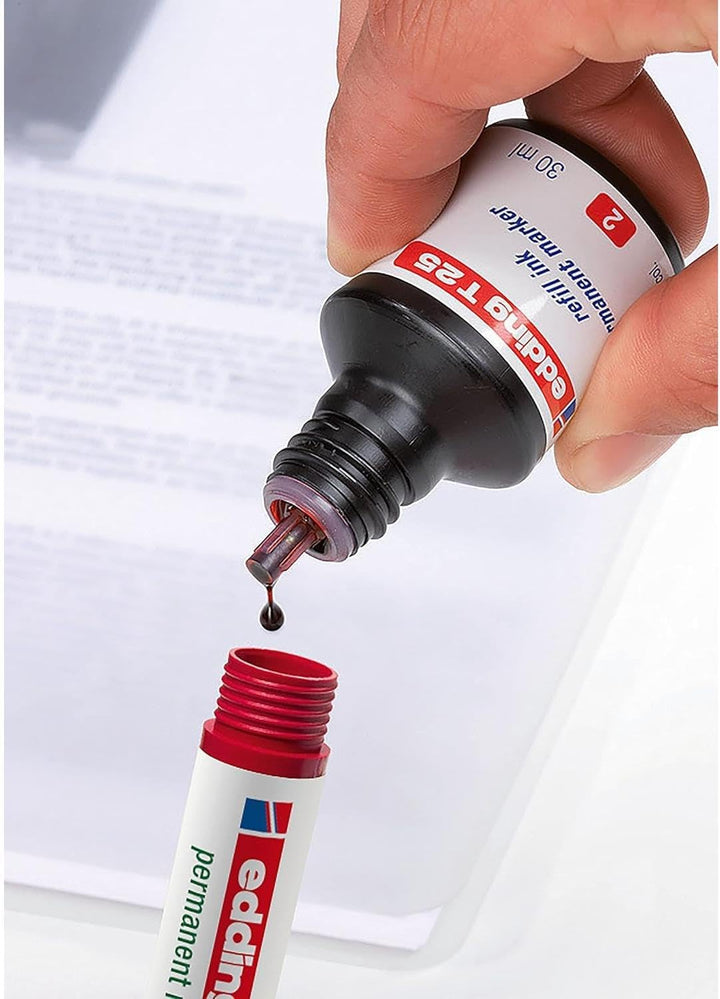 edding Nachfülltinte für Permanentmarker, 30 ml T 25 Rot