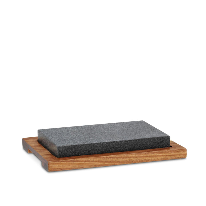 kela Heisser Stein mit Servierplatte, Steingrill, Lavastein Steakbrett 24 x 16 x 4 cm, Hot Stone Gri