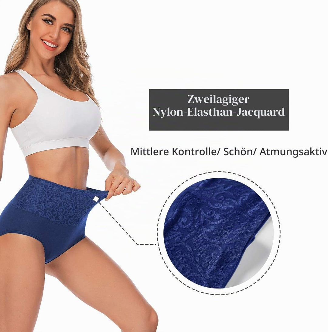 YaShaer Unterhosen Damen Baumwolle Hohe Taille Slips Hoher Taillenslip für Frauen Mehrpack S 5 Packu