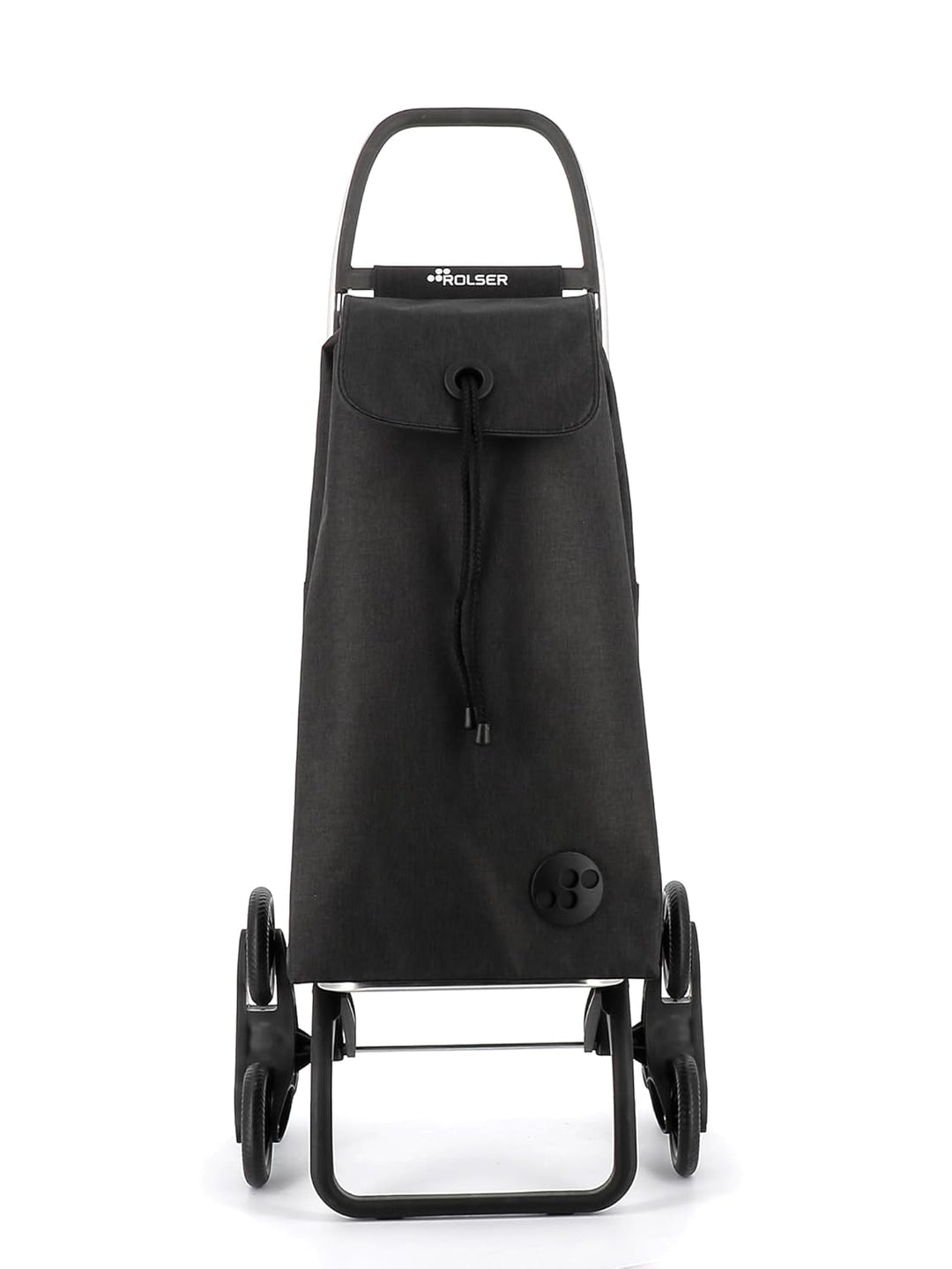 Einkaufstrolley Rolser I-Max Tweed 6 Räder Treppensteiger - Schwarz 6 Räder Schwarz, 6 Räder Schwarz