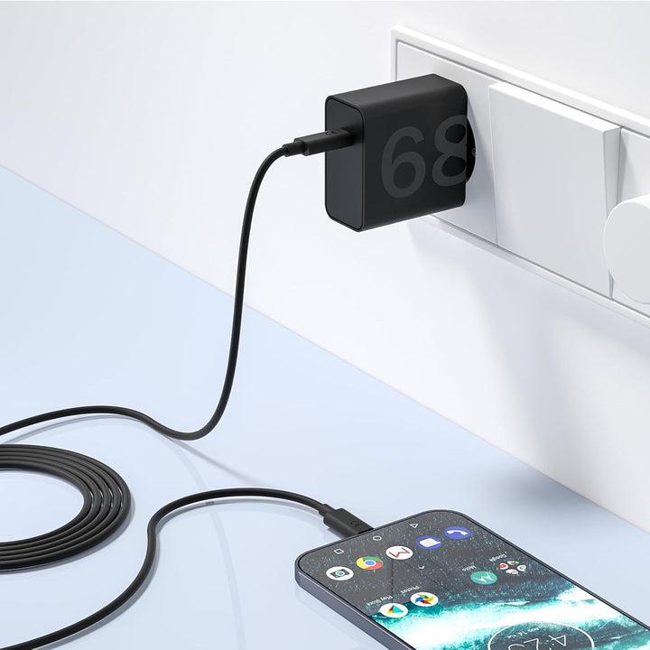 68W USB C Ladegerät Ladekabel für Motorola Edge 70, 60 Neo, 60 Pro, 50 Ultra, 50 Pro, 40 Neo, 40 Pro