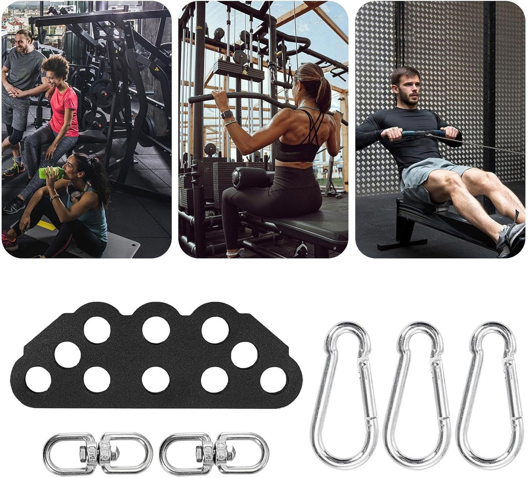Gym Zubehör Für Kabelzug - Pull-Down Spreader Bar,Verstellbare Doppel Zu Einzel Rollen Adapterplatte