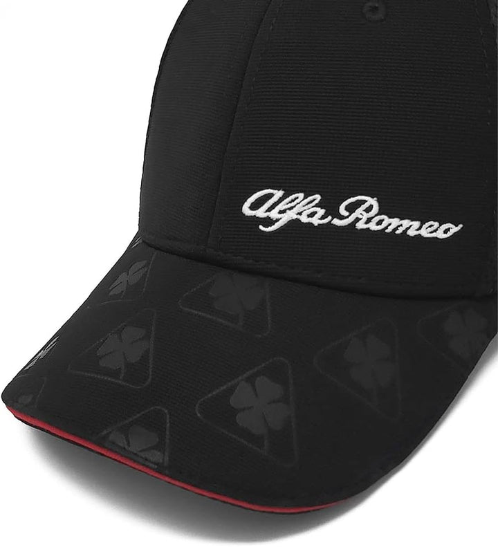 4R Quattroerre.it Elite Alfisti Hut für gebogenes Visier, Schwarz, Schwarz, Schwarz