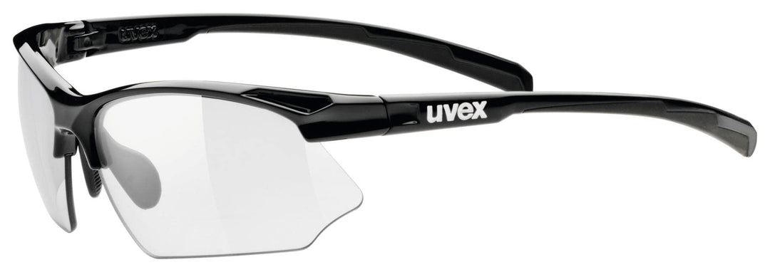 uvex Unisex – Erwachsene, sportstyle 802 V Sportbrille, selbsttönend, black/smoke, one size