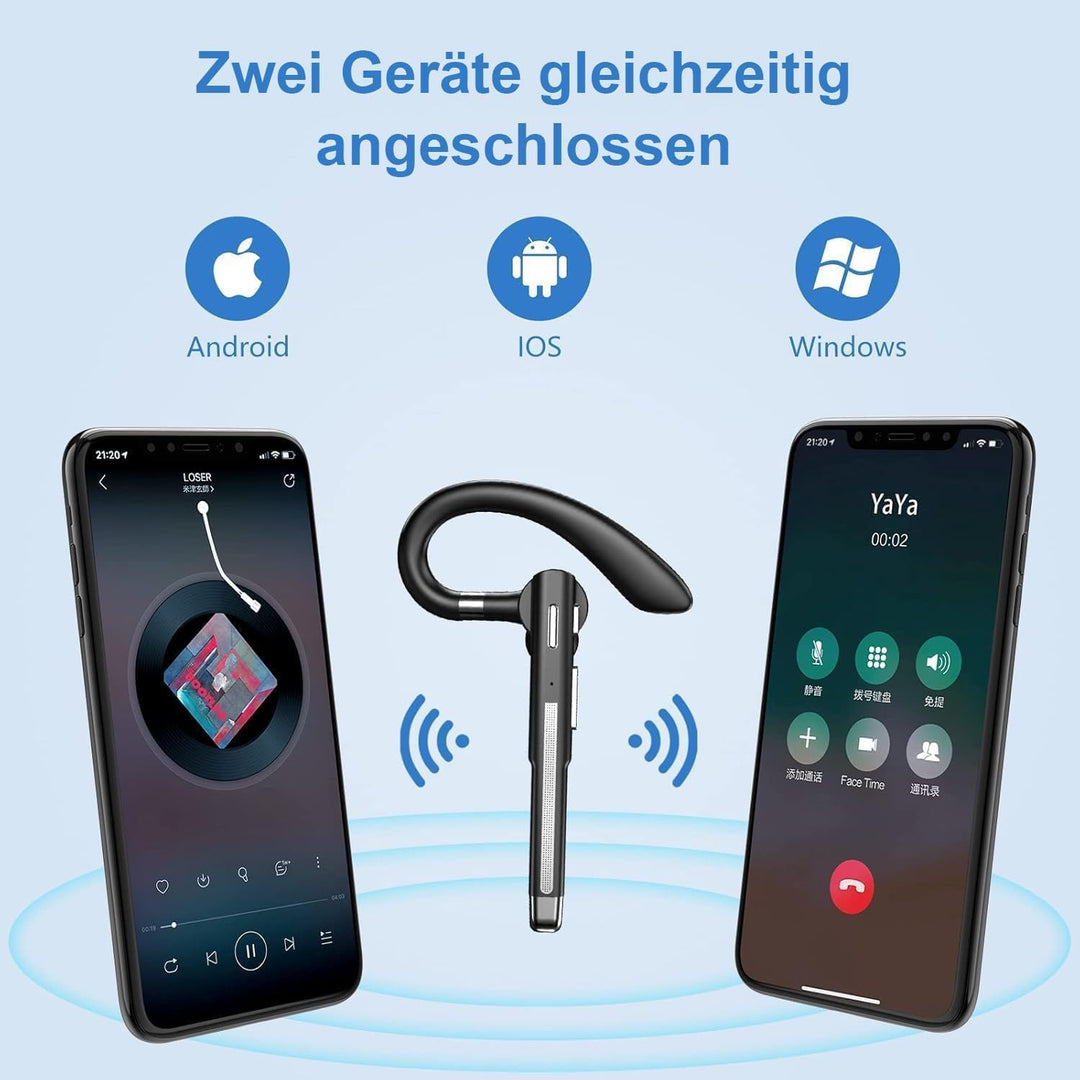 Headset Bluetooth 6.1 CVC8.0 Noise Cancelling In Ear Kopfhörer 100 Std Kabellos Kopfhörer mit Dual M