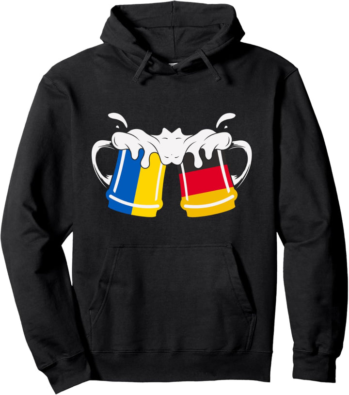 Ukraine Deutschland Flagge Bierkrug Bier Pullover Hoodie