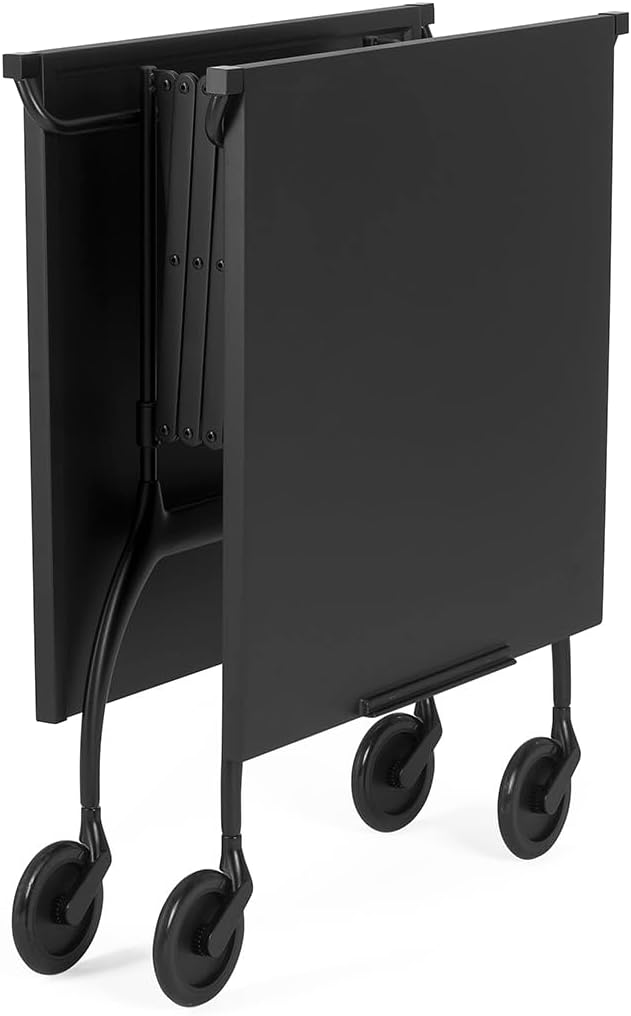 Kartell Battista, Servierwagen, Schwarz Schwarz Lackierter Struktur, Schwarz Lackierter Struktur