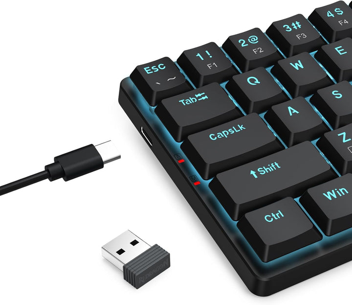 Redragon BS8773 Kabelloses Gaming-Tastaturen & -Mäuse Combos, 78 Tasten, 2,4 GHz, mechanische Tastat