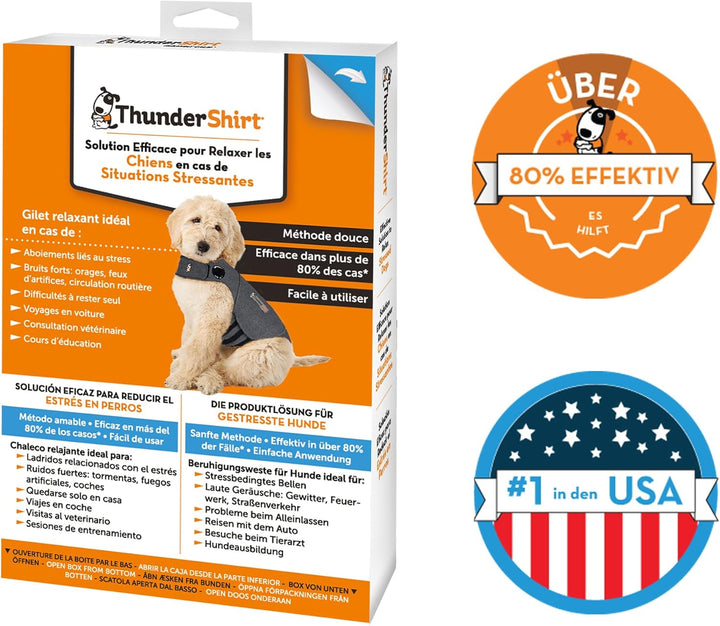 Thundershirt: Beruhigungsweste für Hunde - Grau - Grösse S S Nur Jacke, S Nur Jacke