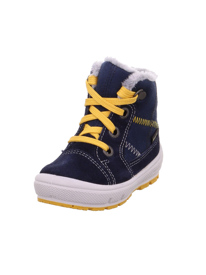 Superfit Jungen GROOVY warm gefütterte Gore-Tex Schneestiefel 26 EU Blau Gelb 8000, 26 EU Blau Gelb