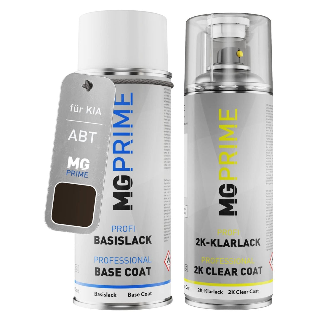 MG PRIME Autolack 2K Spraydosen Set für KIA ABT Platinum Graphite Metallic/Graphit Metallic Basislac