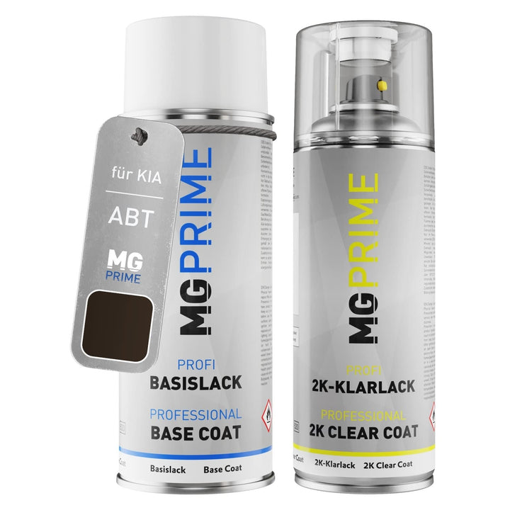 MG PRIME Autolack 2K Spraydosen Set für KIA ABT Platinum Graphite Metallic/Graphit Metallic Basislac
