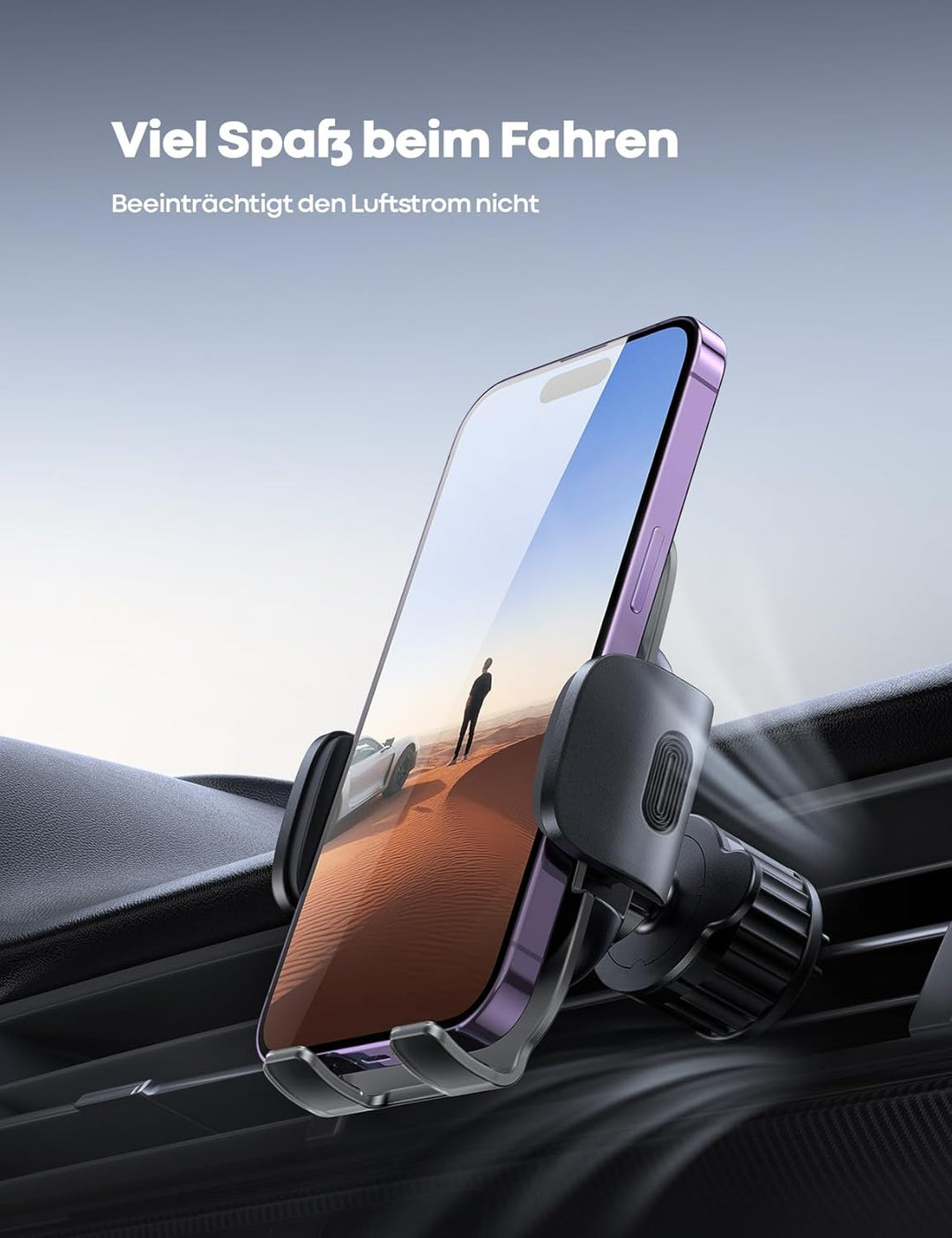 Lamicall Handyhalterung Auto, Handy Autohalterung - [2024 Federclip] Universal Lüftung Handyhalter A