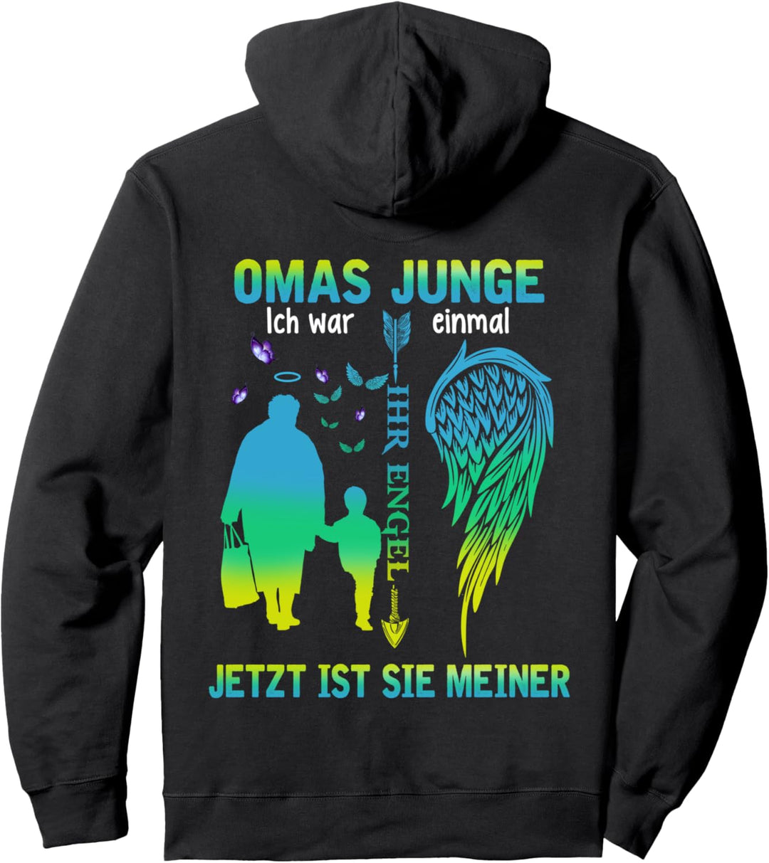 Omas Junge Ich War Einmal Ihr Engel Jetzt Ist Sie Meiner Pullover Hoodie