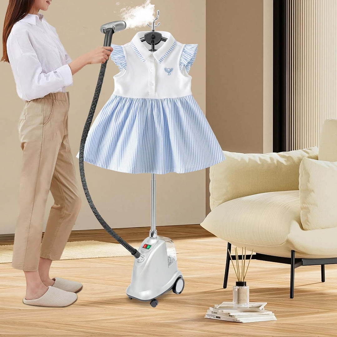 Dampfglätter, 2200W Garment Steamer - Profi Steamer für Textilarten, Vertikaler Dampfbügler mit 3L W