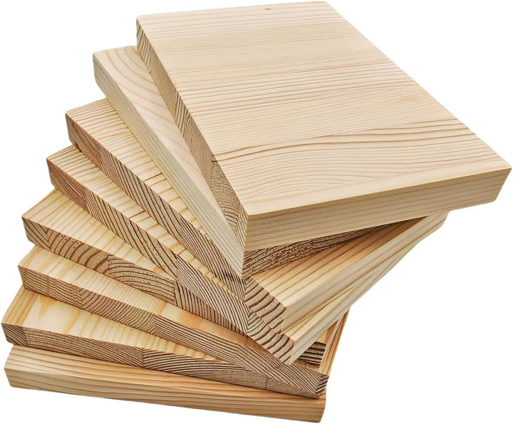 Rechteckige Holzbretter, unlackierte Holzblöcke zum Basteln, 15 x 10 x 1,5 cm, blanko, zum Schnitzen