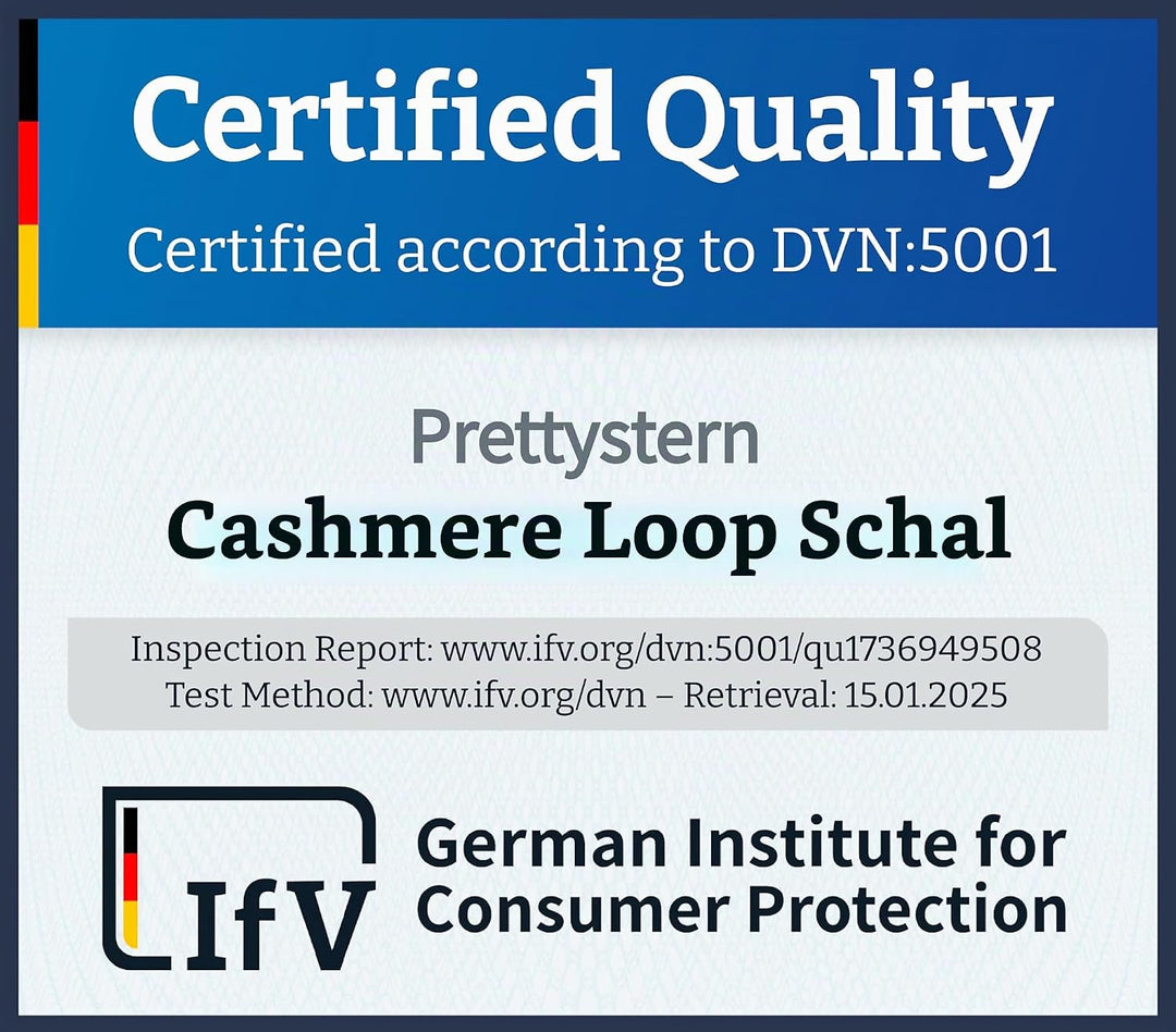 Prettystern Damen Herren Kaschmir Loop Schal warm Cashmere Rundschal Strick-schal Rund-Halstuch Wint