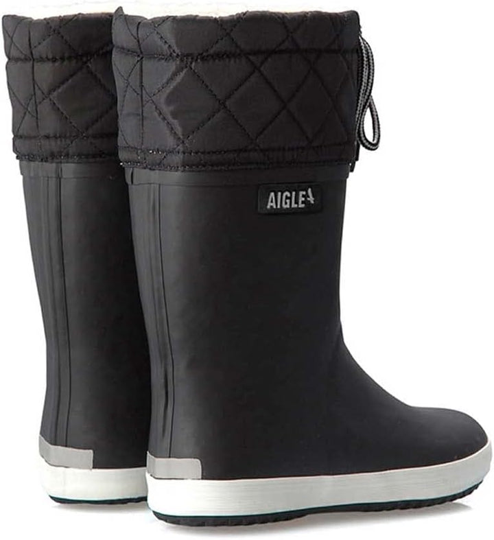 Aigle Unisex Kinder Giboulee 2 Gummistiefel 34 EU Schwarz Weiss, 34 EU Schwarz Weiss