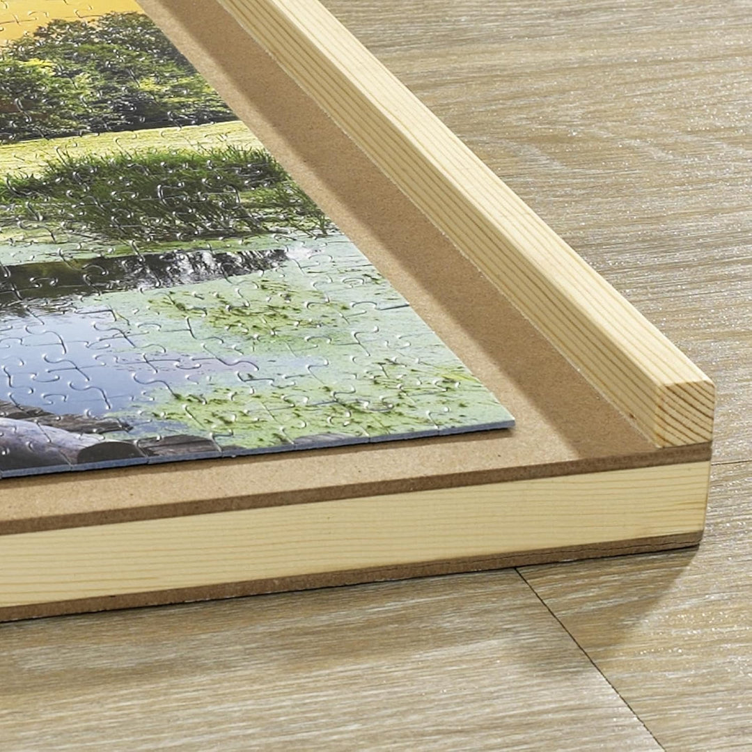 Bambelaa! Puzzletisch 1500 Teile mit 4 Schubladen Puzzlebrett mit Auszügen Tragbarer Puzzle Tisch fü