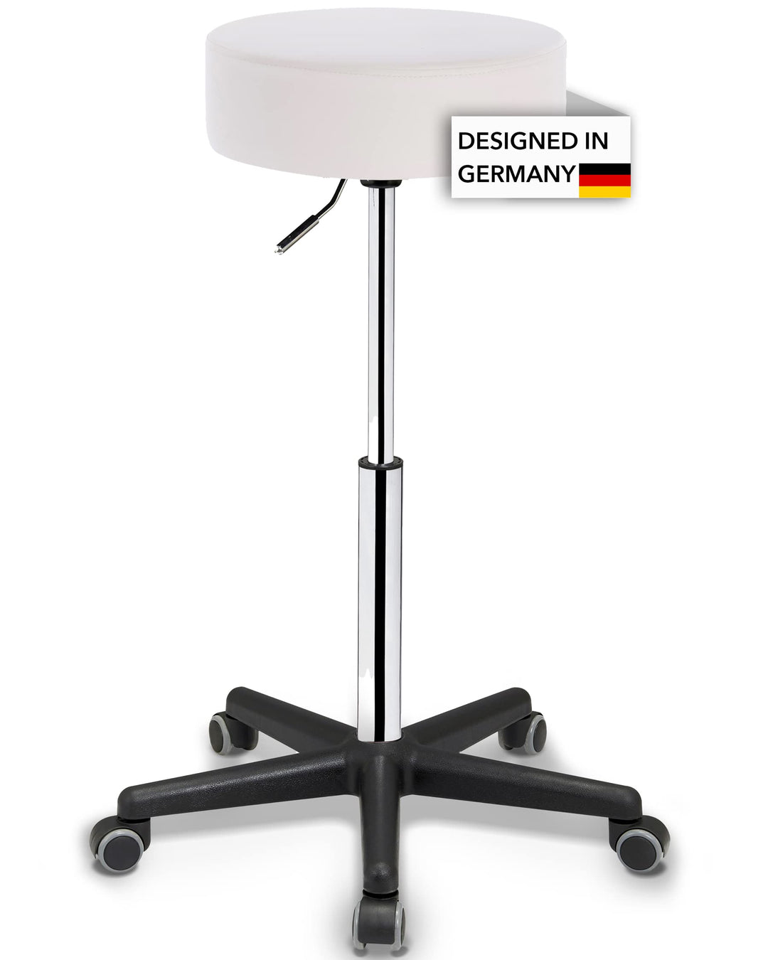 Profi Rollhocker Squash 35 - ca. 66-88 cm Höhe - extra hoher Drehhocker - Stehhilfe - robuster Praxi