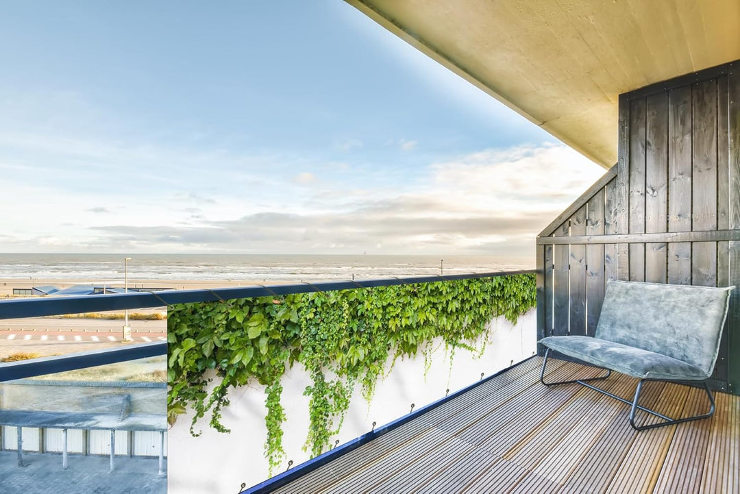 MuchoWow© Balkon Sichtschutz Einseitig Gross Terrassen Gartenzaun | 75x300 cm - Balkonfächer ohne bo