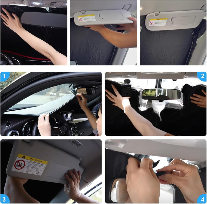 BIXUAN Frontscheiben-Sonnenschutz kompatibel mit Mazda CX30 CX-30 2019-2025 2026 Auto Sonnenschutz A