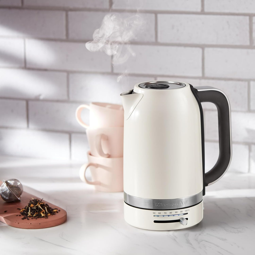 KitchenAid 5KEK1701EPL Wasserkocher 1,7 L mit digitaler Temperatureinstellung (50°C-100°C), Warmhalt