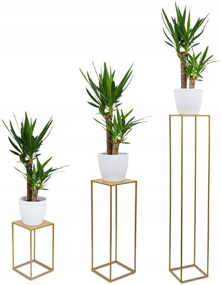 Loft Modern Metall Pflanzenständer Blumenständer 70 cm golden