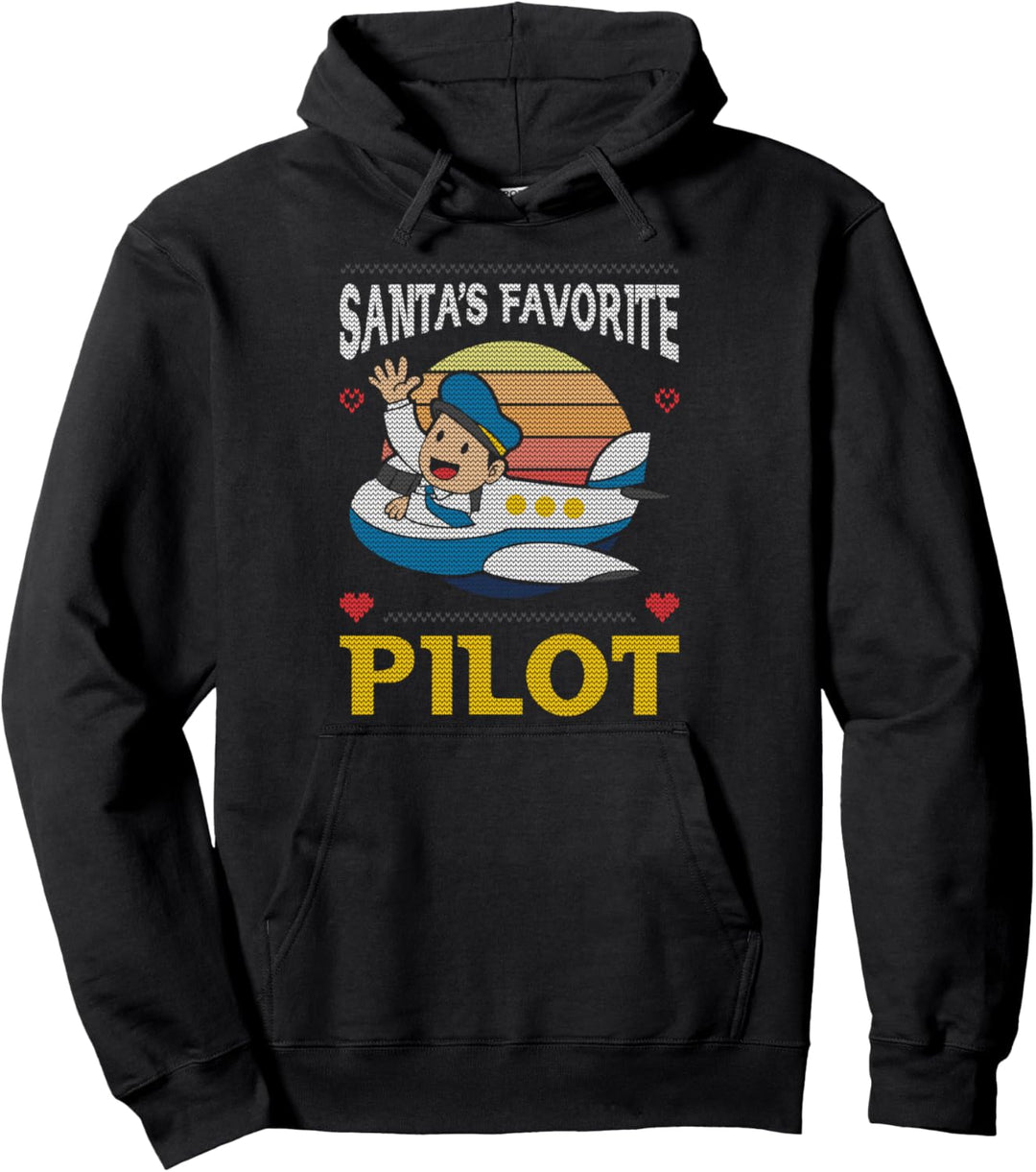 Weihnachts-Flugzeug-Betriebsflugzeug Pullover Hoodie