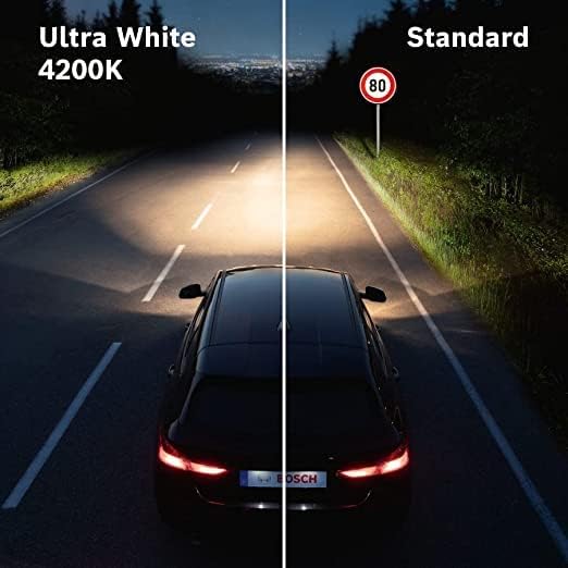 Bosch H7 Ultra White Fahrzeuglampe 12V 55W PX26d (1 Stück) Einzel-Blister, 1 Lampe H7 - Ultra White