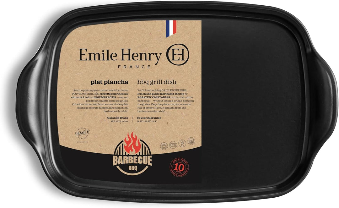 Emile Henry Limitierte Auflage, Grillschale, schwarzer Trüffel