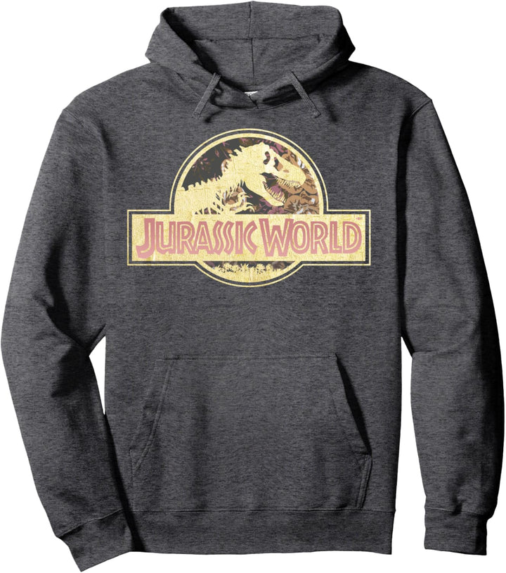 Jurassic World Floral Gold Logo Pullover Hoodie
