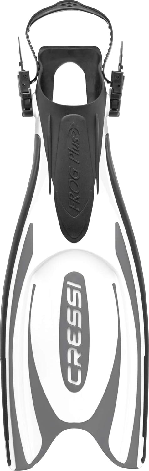 Cressi Frog Plus Tauchflossen Erwachsene S/M - 39/42 Schwarz/Weiss, S/M - 39/42 Schwarz/Weiss