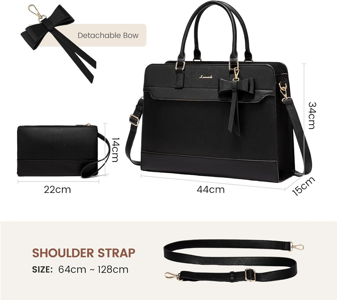 LOVEVOOK Handtasche Damen Gross, 17,3 Zoll Laptoptasche Arbeitstasche Elegant Uni Tasche Schultasche