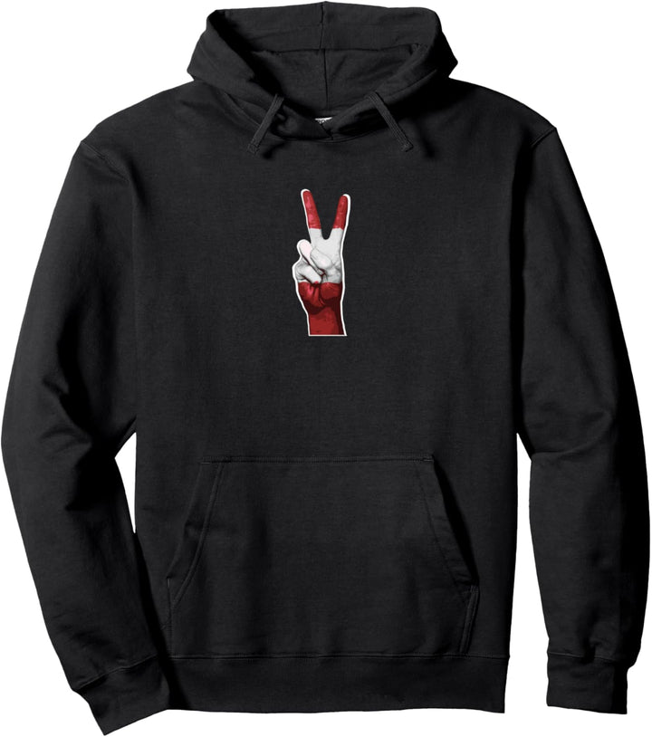 Patriotisches Friedenszeichen Österreichische Flagge Pullover Hoodie
