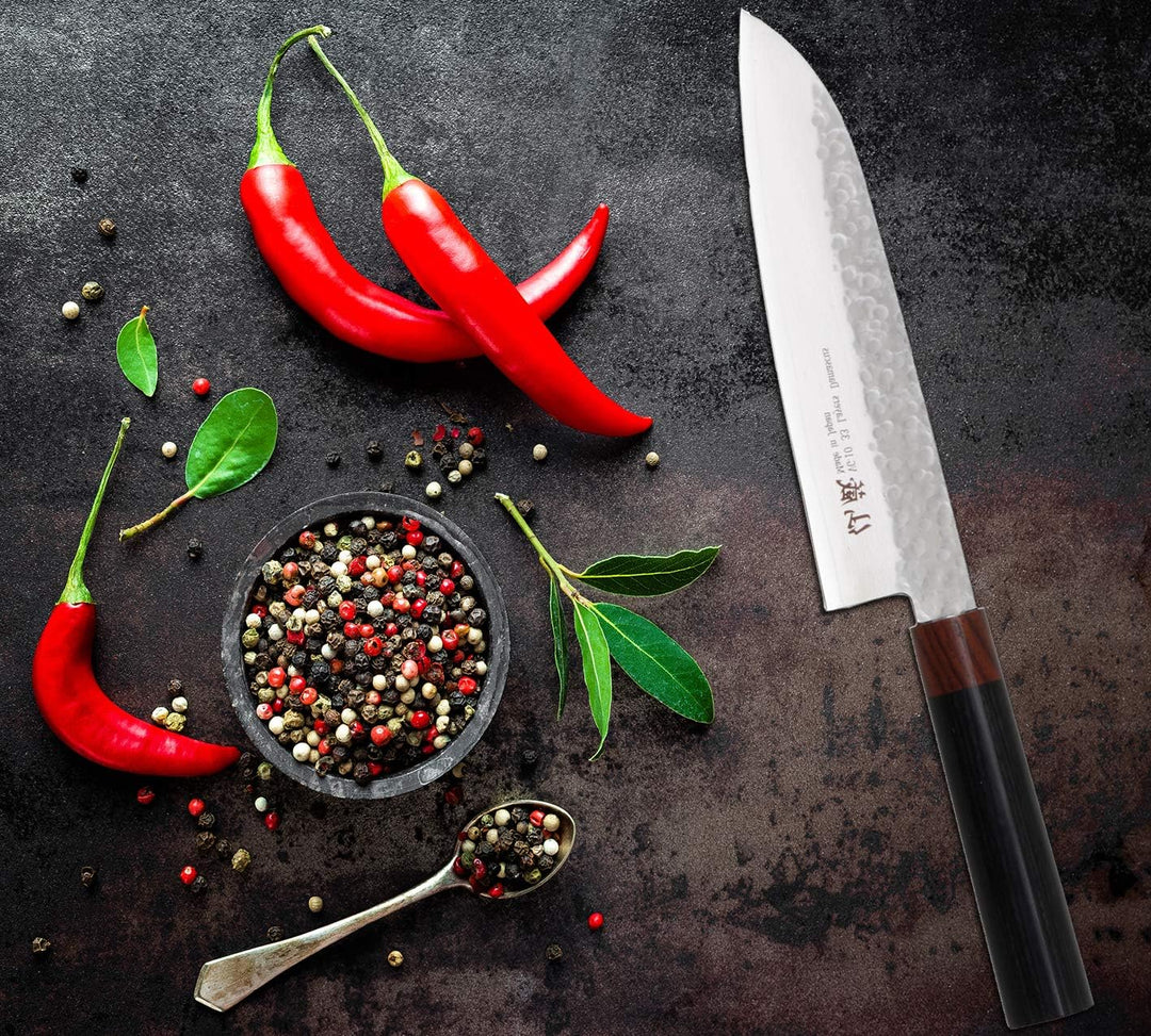 gehämmertes Santoku, Kanetsu, Japan, 33 Lagen Damast