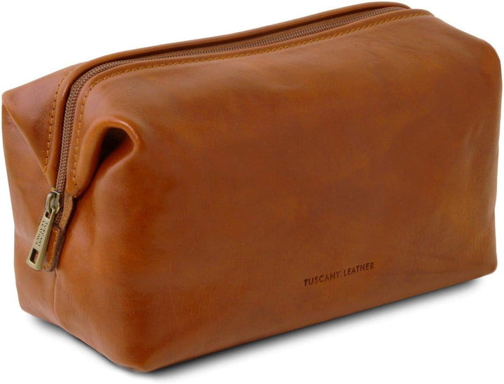 Tuscany Leather Smarty Reise - Kulturtasche aus Leder - Klein Honig, Honig