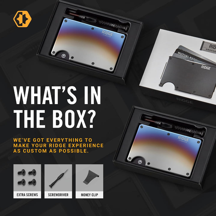 The Ridge Minimalist Slim Wallet for Men – Kreditkartenetui mit RFID-Blockierung auf der Vordertasch