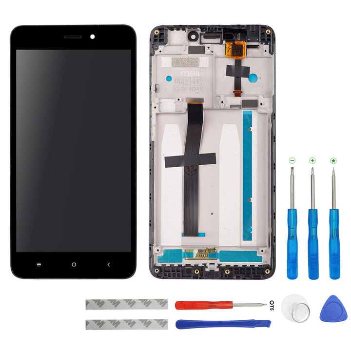 swark LCD Display für Xiaomi Redmi 4A Schwarz Touchscreen Digitizer Assembly Glas + Rahmen+Tools