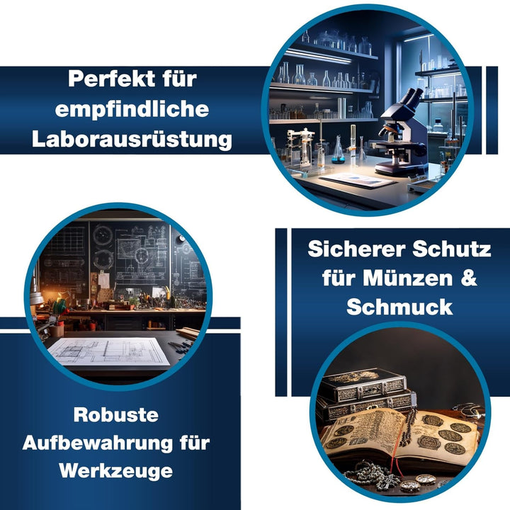 PeakTech Universal-Aluminiumkoffer, S, 300 x 90 x 70 mm, 1 Stück, P 7250