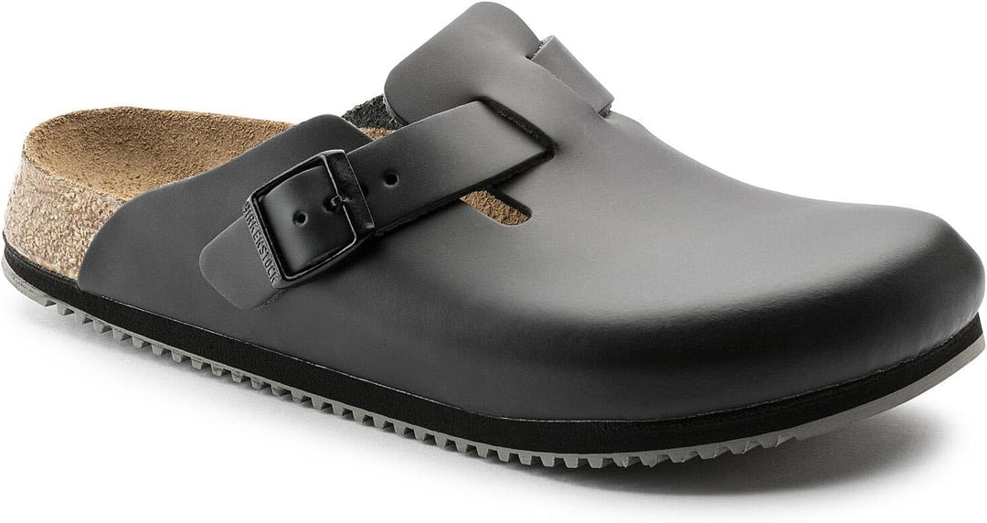 BIRKENSTOCK Boston Super Grip schmal schwarz Clog Sandale Berufsschuhe Clogs 46 EU Schmal, 46 EU Sch