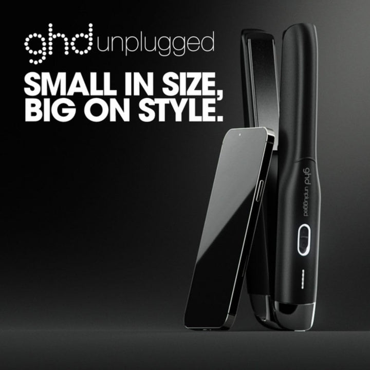 ghd Unplugged - kabelloser professioneller Haarglätter mit Dual-Technologie - Zone, Schwarz Old Pack