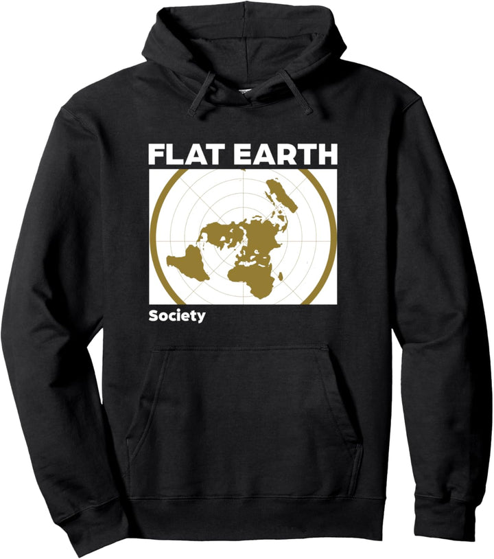 Flat Earth Society Vintage Map Weltraumverschwörung Pullover Hoodie