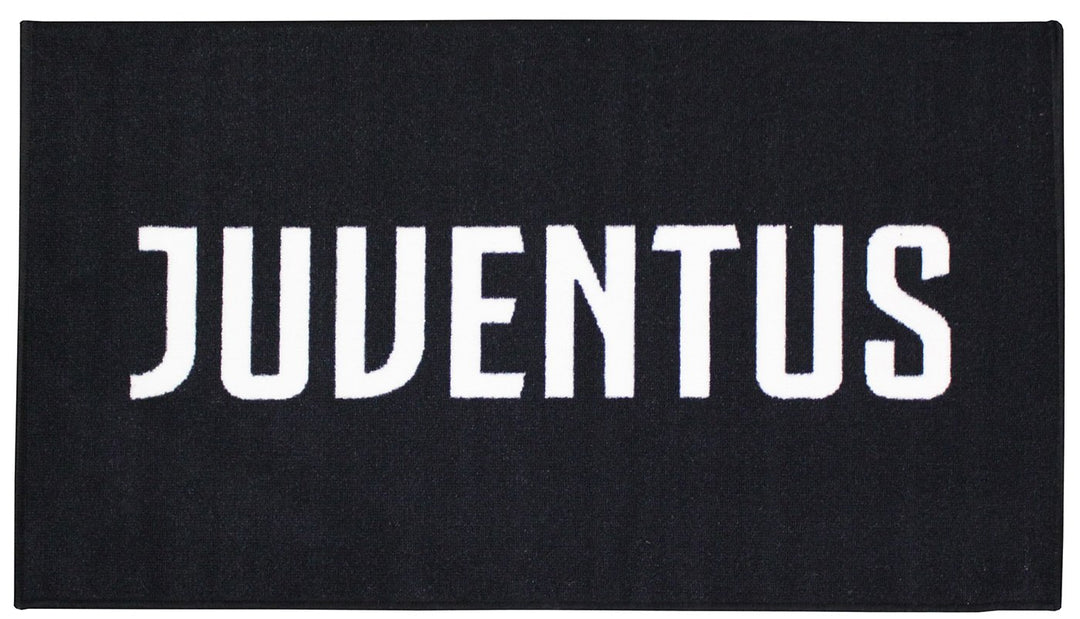 Juventus 3400 070 2131 Teppich mit Anti-Rutsch, Polyester, Schwarz, 110 x 70 x 0,3 cm