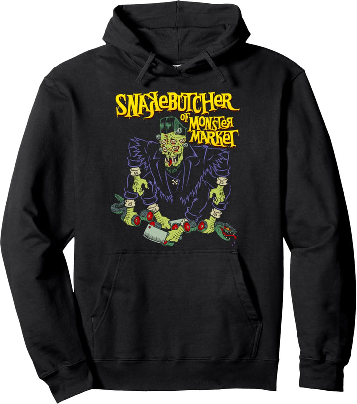 Horror Art – Schlangen-Metzger des Monstermarktes – Psychobilly Pullover Hoodie